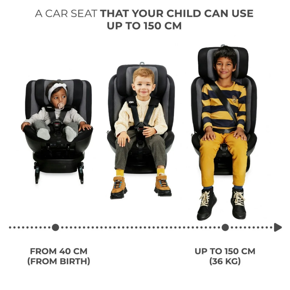 Kinderkraft Xpedition 2 i-Size - автокрісло для дітей (від 0 до 12 років / 40 - 150 см), обертання 360° • Black (KCXPED02BLK0000) Kinderkraft Xpedition 2 i-Size - автокрісло для дітей (від 0 до 12 років / 40 - 150 см), обертання 360° • Black (KCXPED02BLK0000)