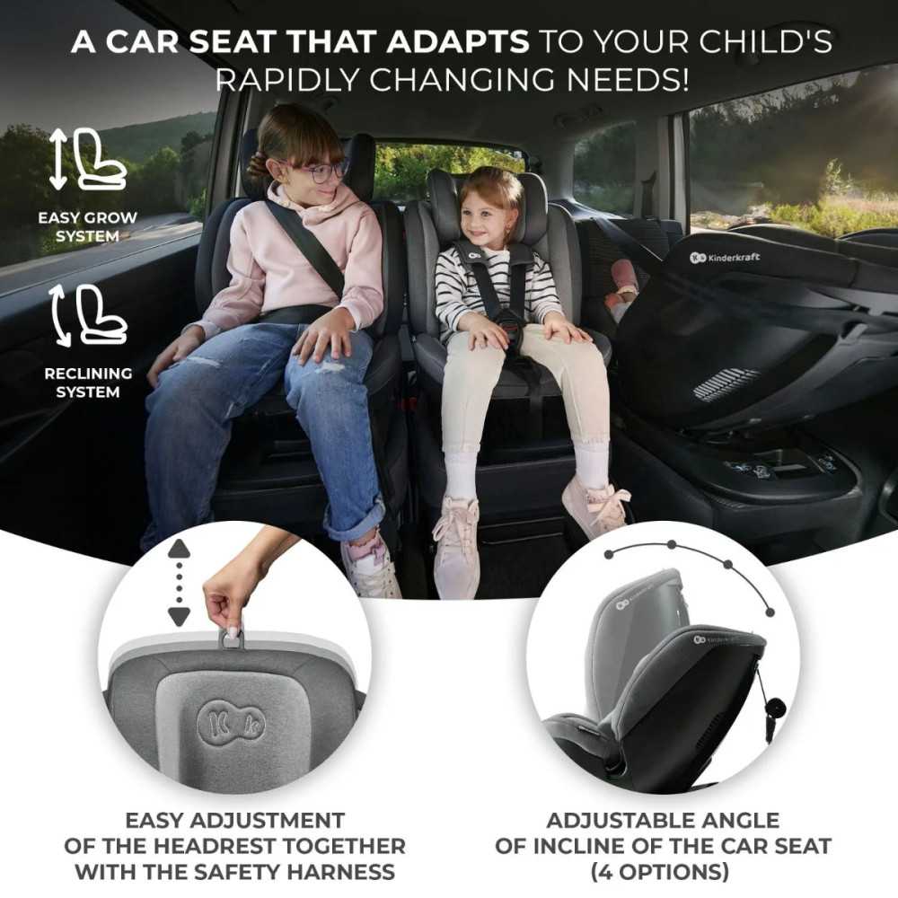 Kinderkraft Xpedition 2 i-Size - автокрісло для дітей (від 0 до 12 років / 40 - 150 см), обертання 360° • Black (KCXPED02BLK0000) Kinderkraft Xpedition 2 i-Size - автокрісло для дітей (від 0 до 12 років / 40 - 150 см), обертання 360° • Black (KCXPED02BLK0000)