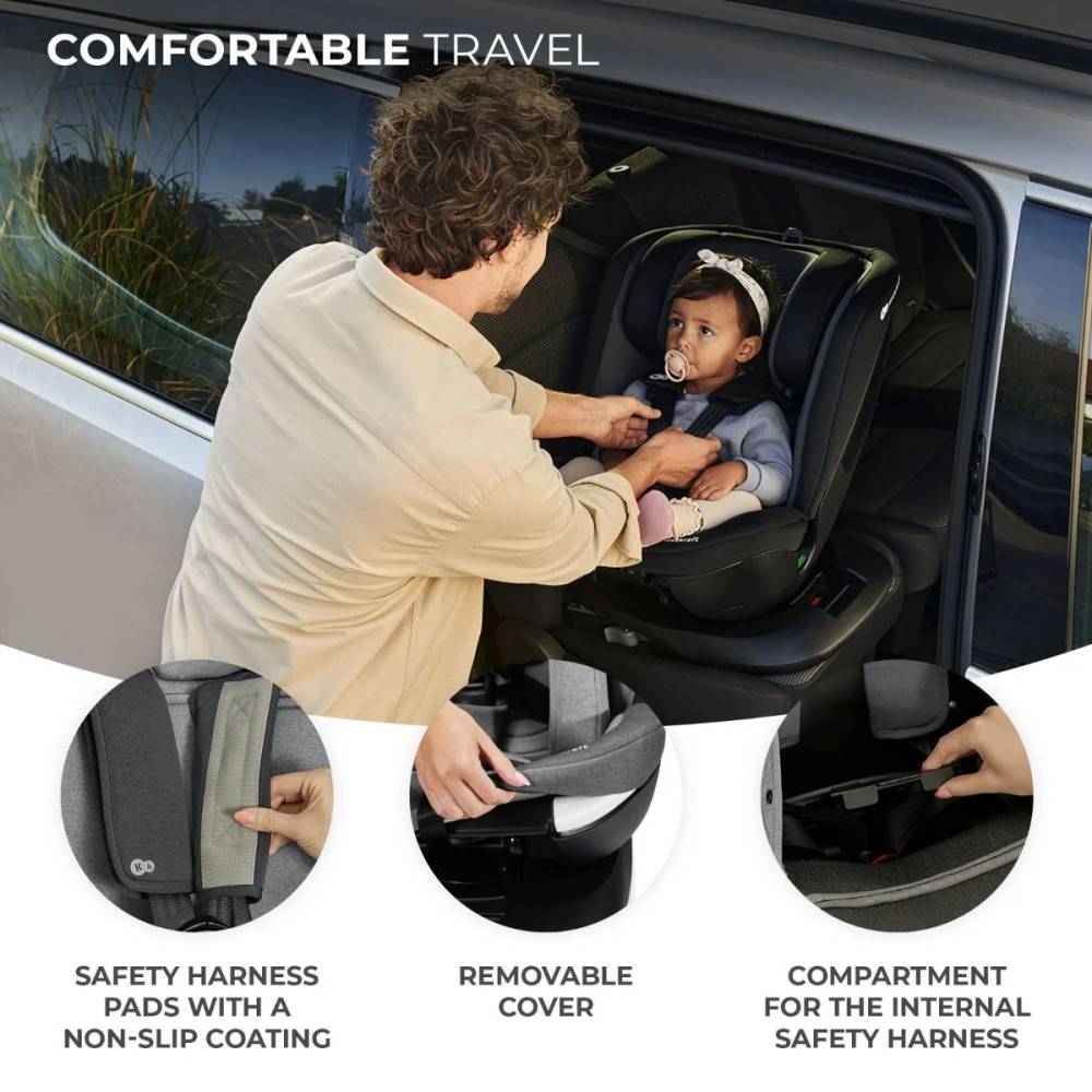 Kinderkraft Xpedition 2 i-Size - автокрісло для дітей (від 0 до 12 років / 40 - 150 см), обертання 360° • Black (KCXPED02BLK0000) Kinderkraft Xpedition 2 i-Size - автокрісло для дітей (від 0 до 12 років / 40 - 150 см), обертання 360° • Black (KCXPED02BLK0000)