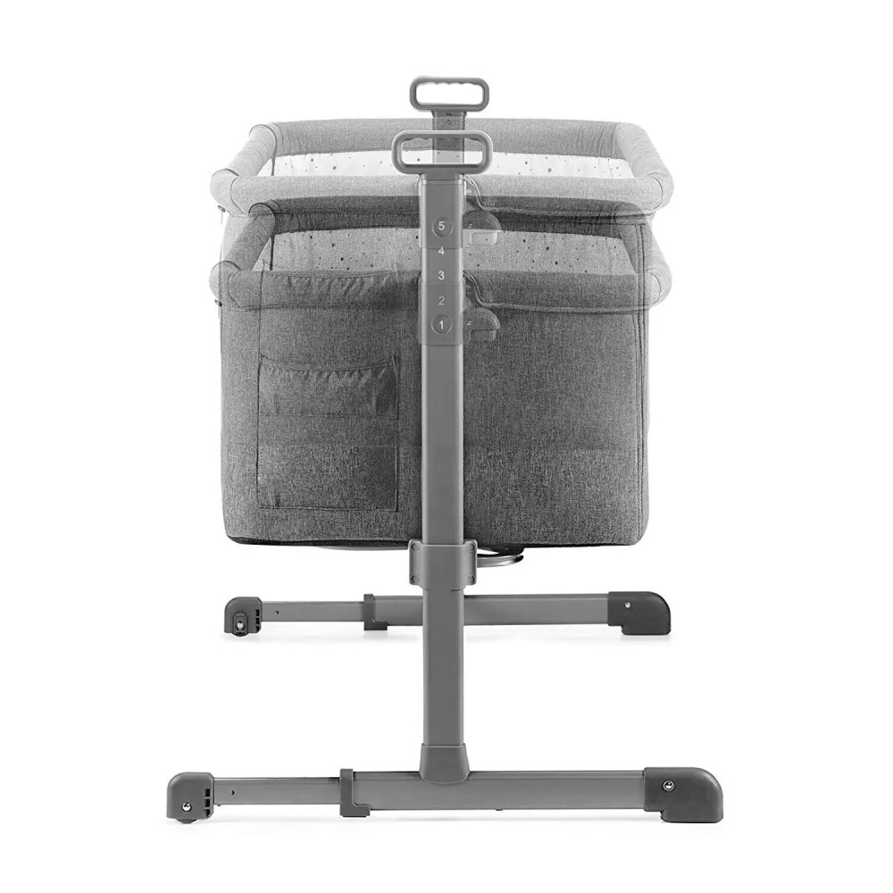 Kinderkraft Neste - багатофункціональне приставне ліжечко-колиска 2 в 1 • Grey Melange (KCNEGR00GRY0000)