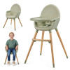 Kinderkraft Fini 2 - стульчик для кормления 2 в 1 • Green (KHFINI02GRE0000)