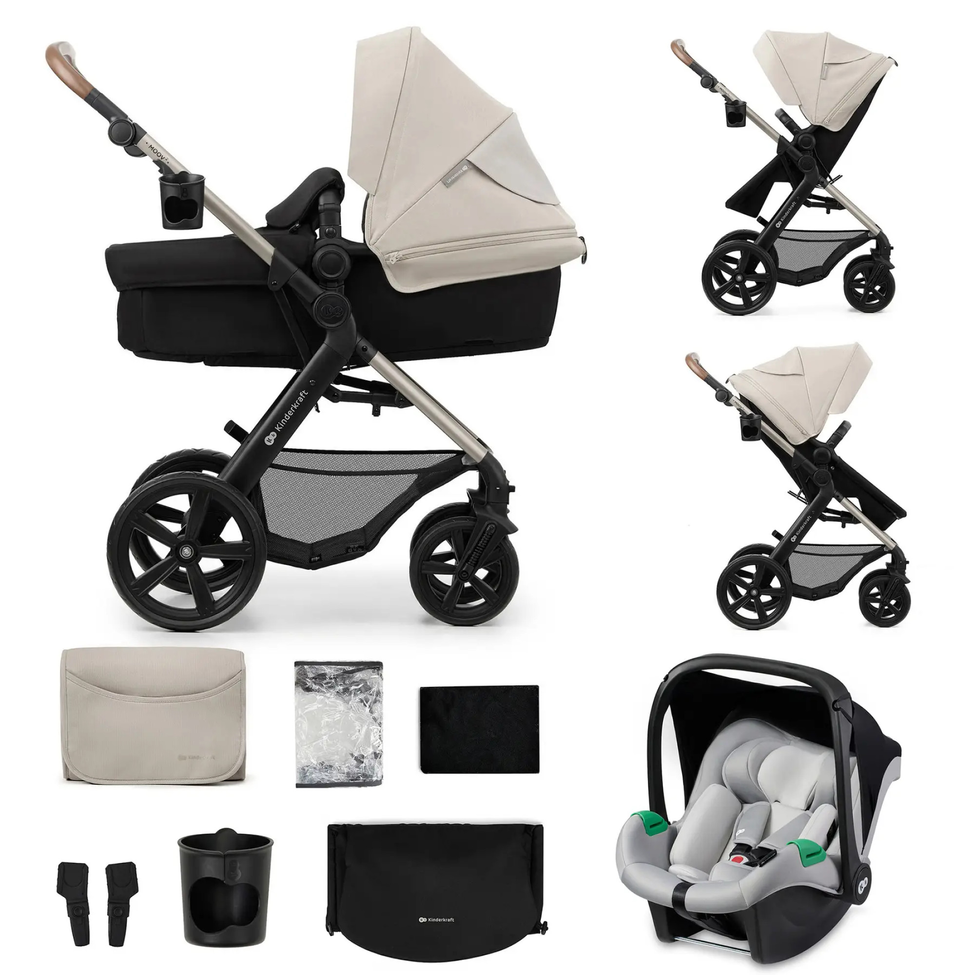 Універсальна коляска 3 в 1 Kinderkraft Moov 2 Moonlight Gray