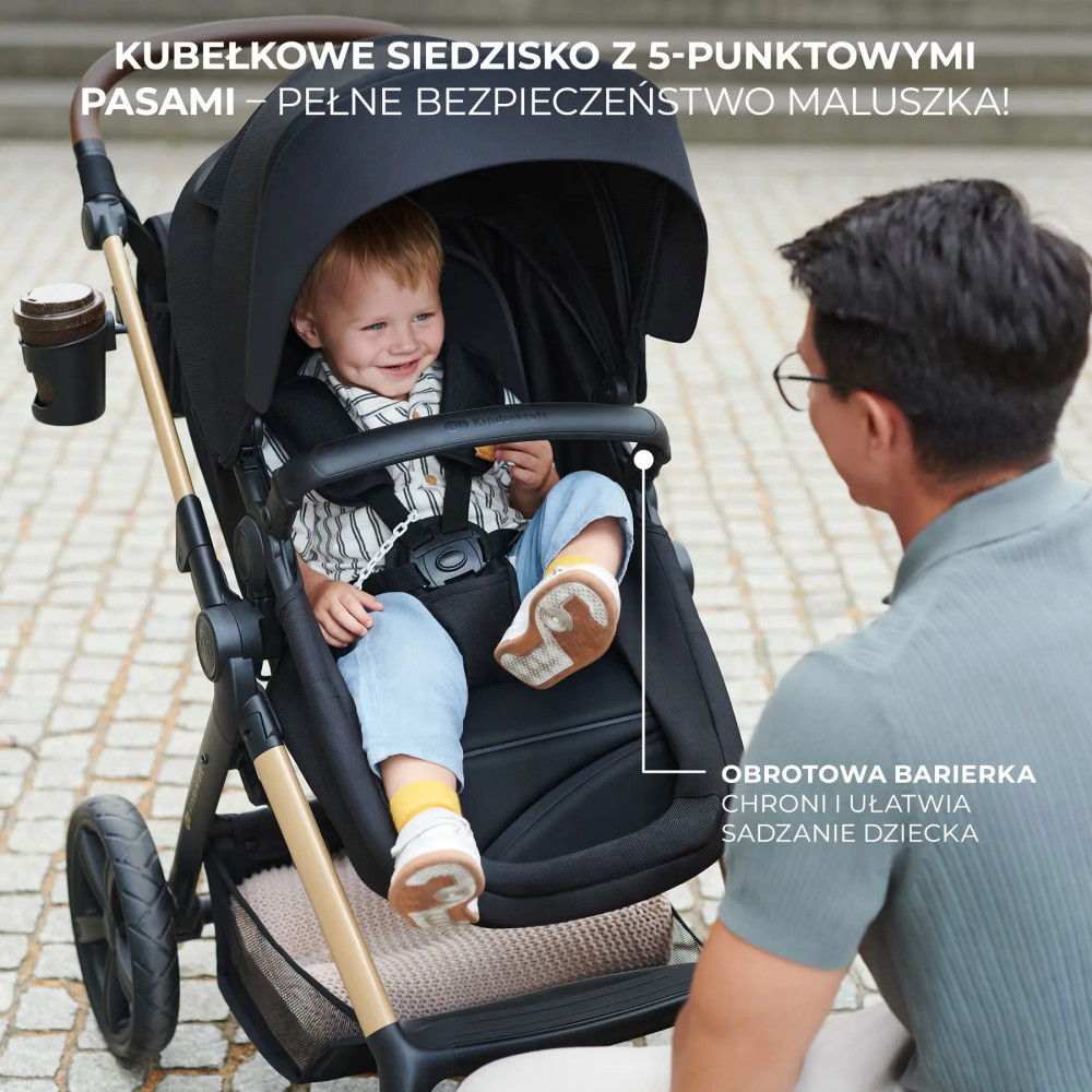 Универсальная коляска 3 в 1 Kinderkraft Moov 2 Sand Beige