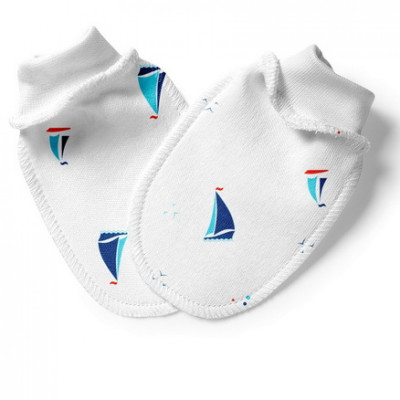 Царапки для новонародженого Софія Ships Кораблики р.56 (455256)