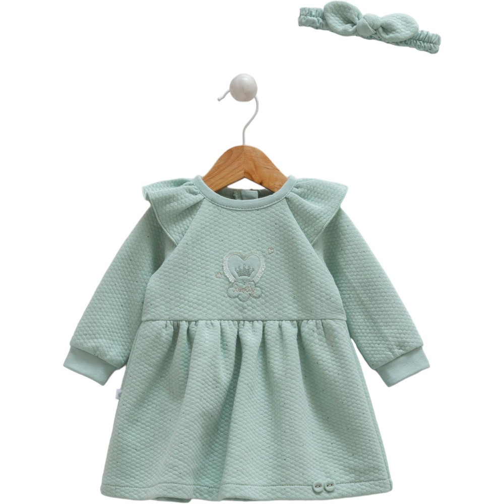 Платье и повязка Caramell Lovely Girl р.74-80 Yesil (ELB9448)
