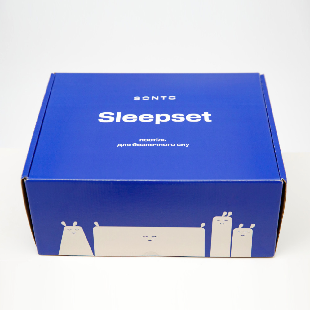 Sonto Sleepset - демисезонная постель (бортики, молочный спальник, молочная простыня), 120х60 см прямые углы, безопасные материалы • Ванильное молоко