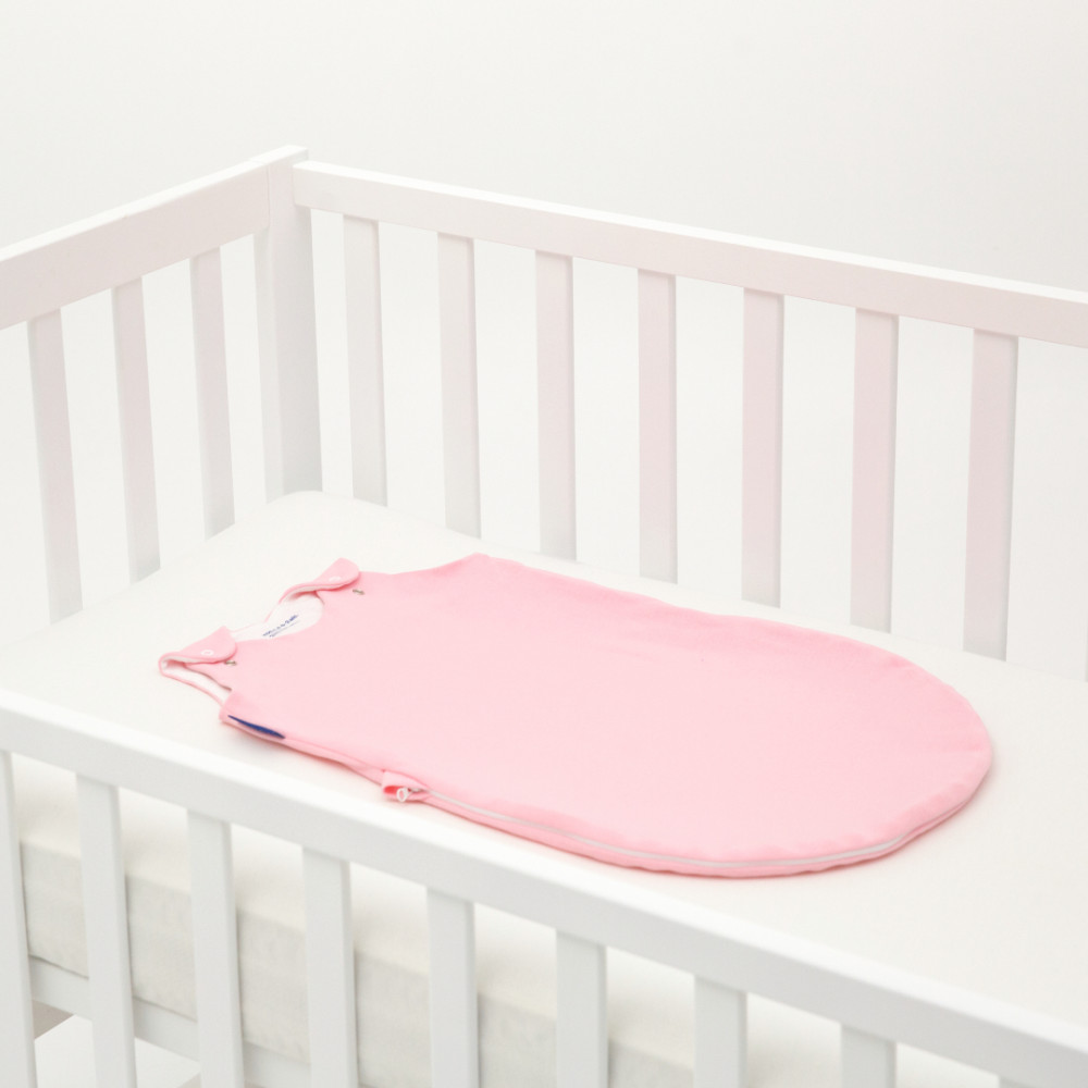 Sonto Sleepset - демісезонна постіль (бортики, рожевий спальник, молочне простирадло), 120х60 см прямі кути, безпечні матеріали • Кремова троянда