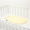 Sonto Sleepset - демісезонна постіль (бортики, жовтий спальник, сіре простирадло), 120х60 см закруглені кути, безпечні матеріали • Лимонний туман