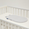 Sonto Sleepset - зимовий спальний комплект (бортики, сірий спальник, блакитне простирадло), 120х60 см прямі кути, безпечні матеріали • Сталева блакить