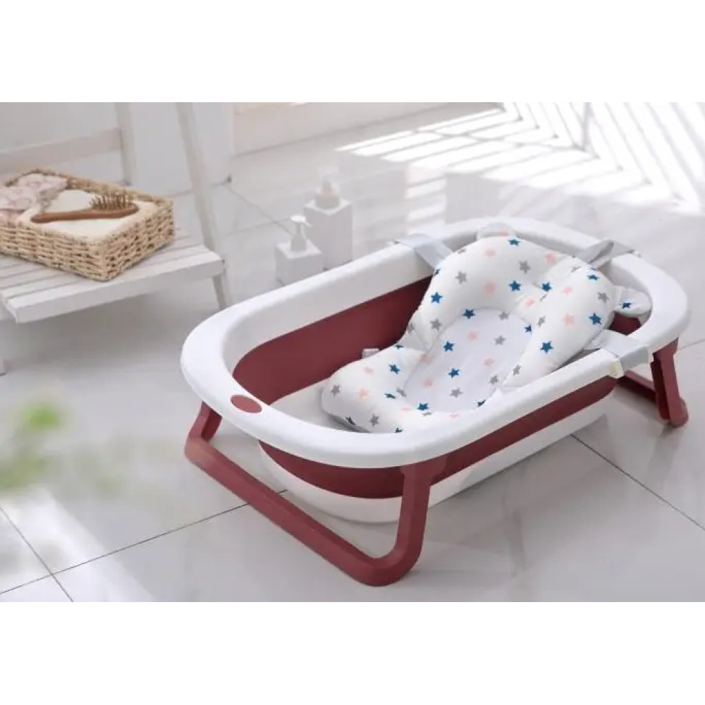 Набор из складной ванночки и горки для купания Комфорт, красная (BH-326G+W) Набор из складной ванночки и горки для купания Комфорт, красная (BH-326G+W)