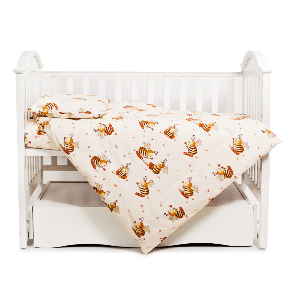 Сменное постельное белье Twins Comfort Пчёлки, бежевый 3 ел (C-031)