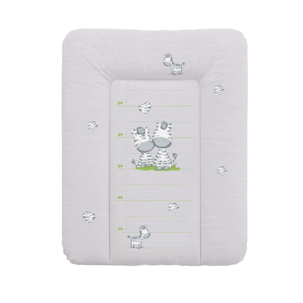 Пеленальний матрац Cebababy 50x70 Basic line Зебра сірий (W-143-002-260)