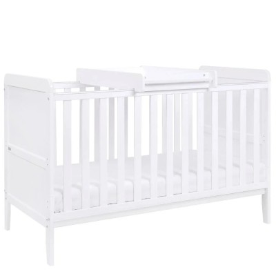 Tutti Bambini Rio - детская кроватка-трансформер с пеленатором и матрасом Deluxe Eco Fibre, 70х140 см • Белый (211030/1111.01)