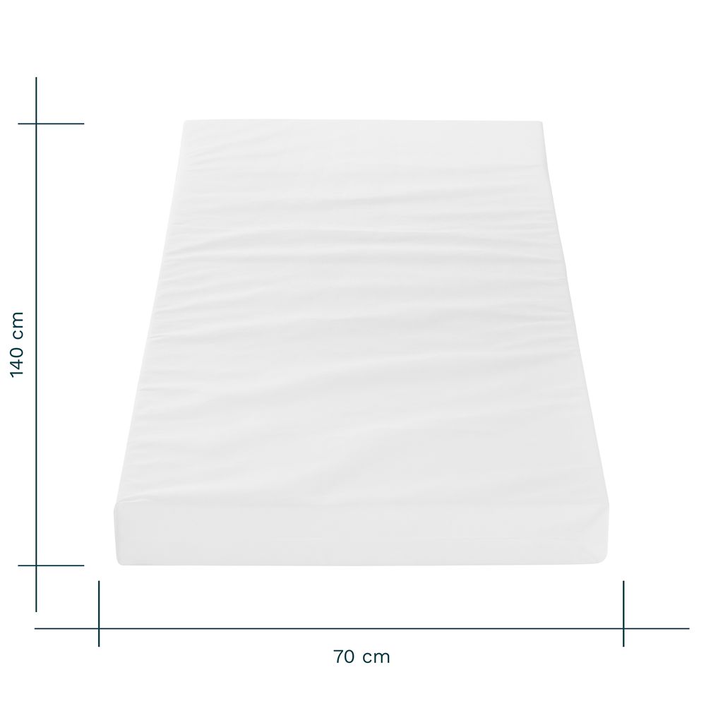 Tutti Bambini Rio - детская кроватка-трансформер с пеленатором и матрасом Deluxe Eco Fibre, 70х140 см • Белый (211030/1111.01)