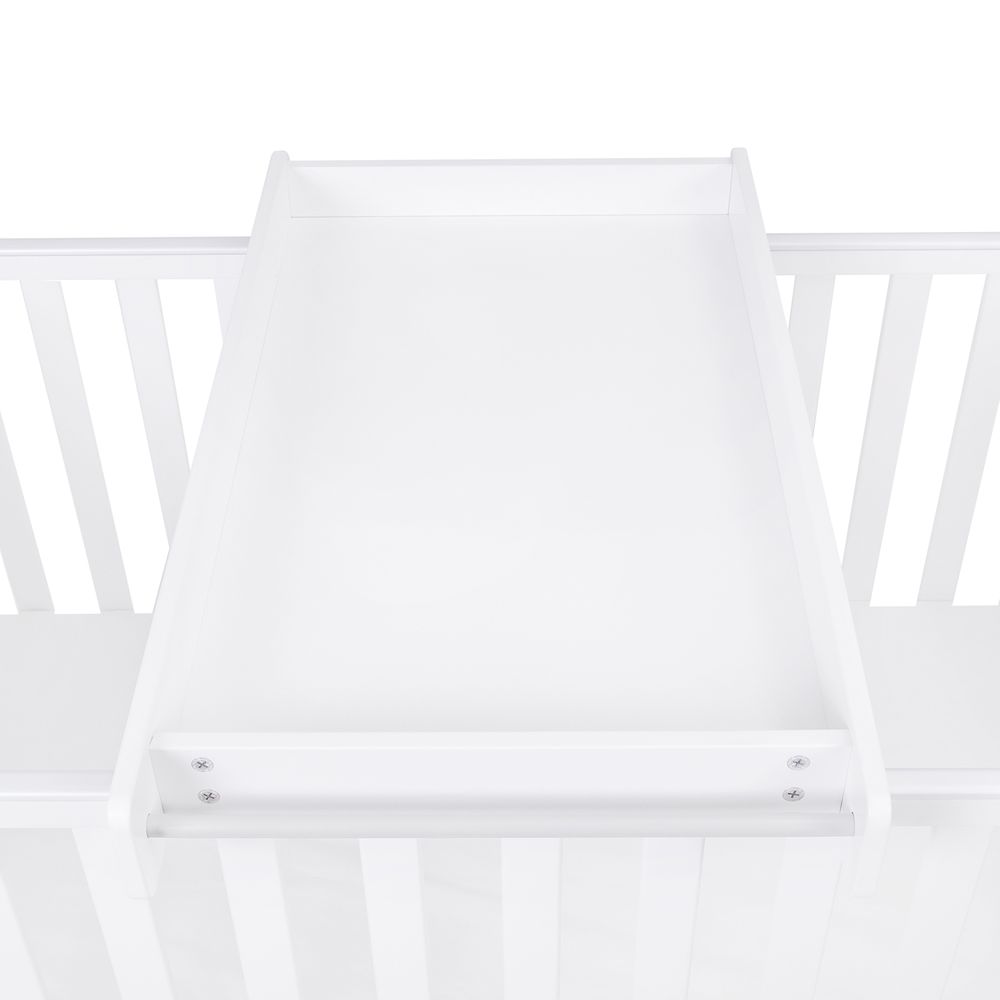 Tutti Bambini Rio - детская кроватка-трансформер с пеленатором и матрасом Deluxe Eco Fibre, 70х140 см • Белый (211030/1111.01)