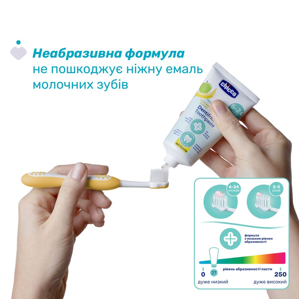 Зубная паста Chicco Яблоко-Банан, 6-24 мес., 50 мл (12101.00) Зубная паста Chicco Яблоко-Банан, 6-24 мес., 50 мл (12101.00)