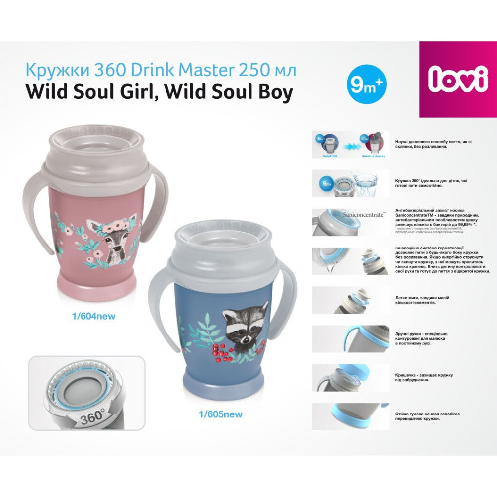 Кружка Lovi 360 Drink Master Wild Soul Girl 250 мл (1/604new)
