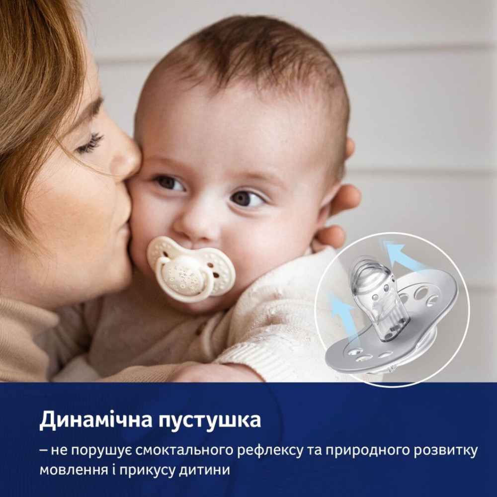 Пустушка Lovi Blossom силіконова динамічна 3-6 міс 2 шт Бежевий (22/921girl)