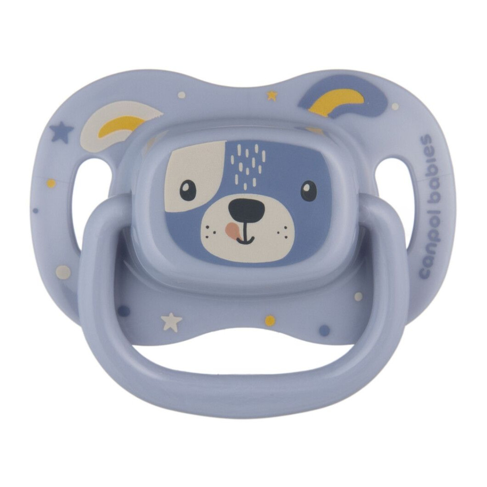 Пустушка Canpol babies CUTE ANIMALS силіконова симетрична 0-6 міс Блакитний (34/924_blu)