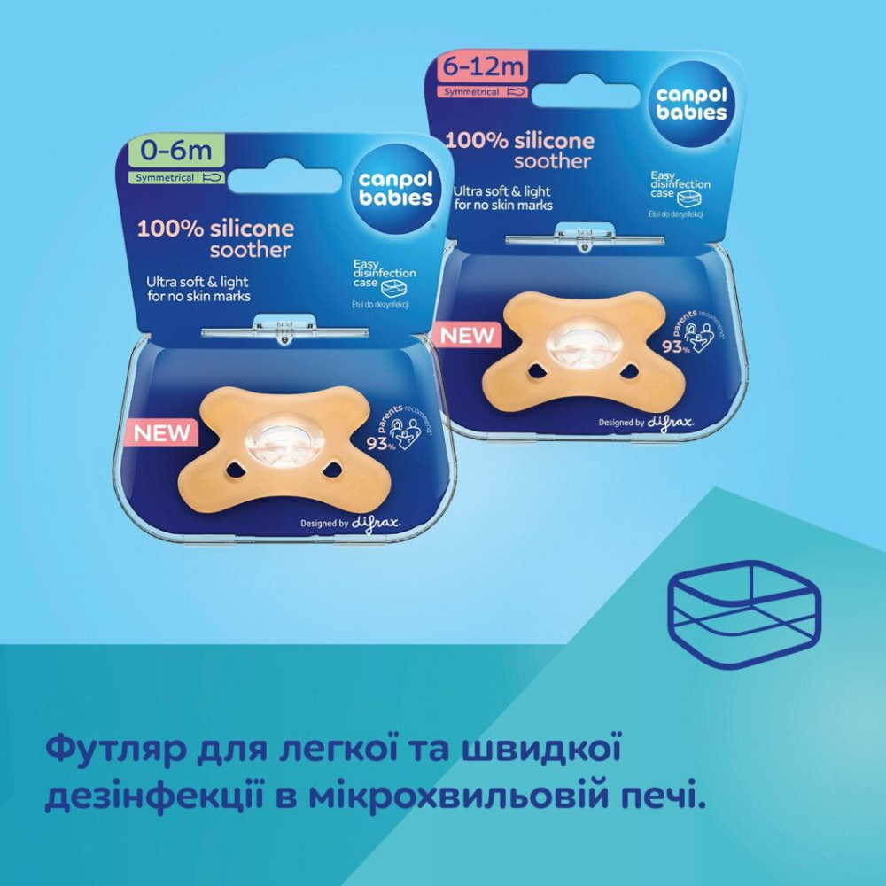 Пустышка Canpol babies силиконовая симметричная 0-6 мес Зелёный (24/001_gree)