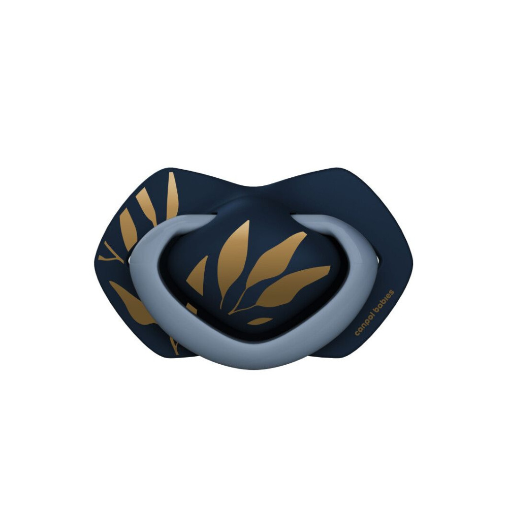 Пустышка Canpol babies Gold силиконовая симметричная 6-18 мес Голубая 2 шт (22/665_blu)