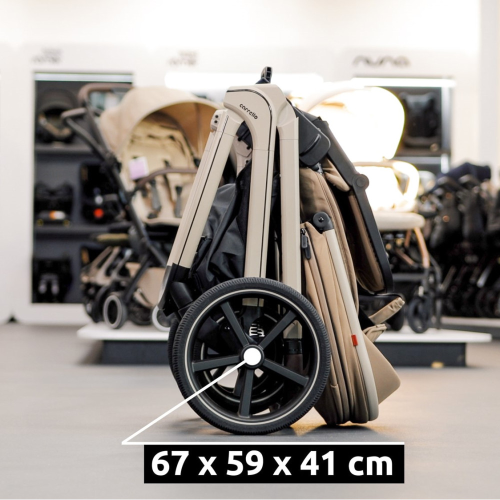 Carrello Vector CRL-6550 - легка дитяча коляска 2в1 з регулюванням висоти люльки та прогулянкового сидіння • Rock Beige