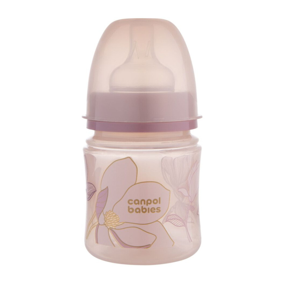 Пляшка антиколікова Canpol babies з широким отвором 120 мл Easystart GOLD рожева (35/239_pin)