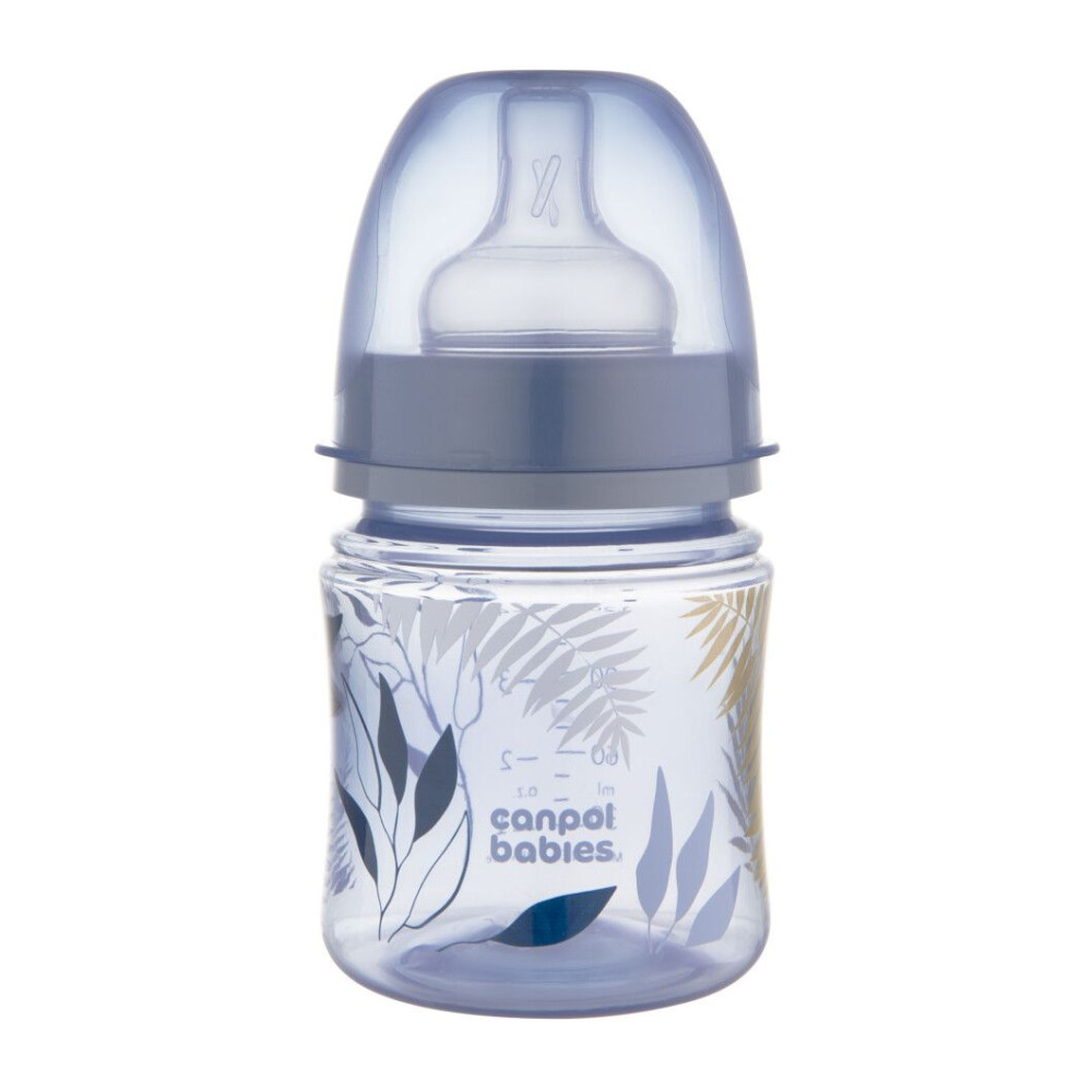 Пляшка антиколікова Canpol babies з широким отвором 120 мл Easystart GOLD блакитна (35/239_blu)