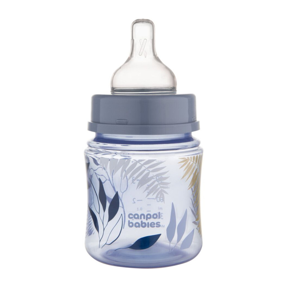 Пляшка антиколікова Canpol babies з широким отвором 120 мл Easystart GOLD блакитна (35/239_blu) Пляшка антиколікова Canpol babies з широким отвором 120 мл Easystart GOLD блакитна (35/239_blu)