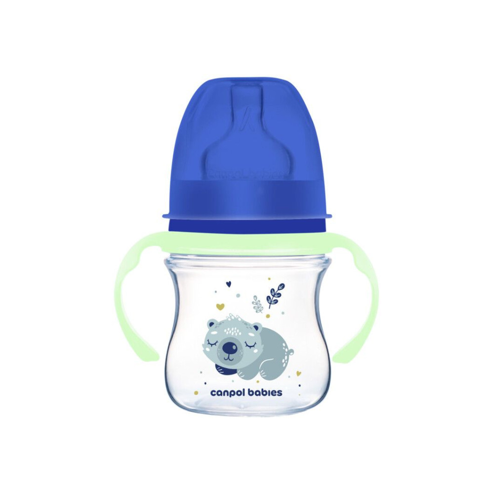 Пляшка антиколікова Canpol babies з широким отвором 120 мл Easystart Sleepy Koala блакитна (35/236_blu)