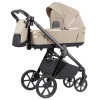 Carrello Omega Plus CRL-6540/1 - дитяча коляска 2 в 1, всесезонний візочок з ліхтариком LED, термолюлька, регулювання люльки по висоті, великі колеса, телескопічна ручка • Solar Beige