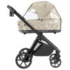 Carrello Omega Plus CRL-6540/1 - дитяча коляска 2 в 1, всесезонний візочок з ліхтариком LED, термолюлька, регулювання люльки по висоті, великі колеса, телескопічна ручка • Solar Beige