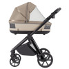 Carrello Omega Plus CRL-6540/1 - дитяча коляска 2 в 1, всесезонний візочок з ліхтариком LED, термолюлька, регулювання люльки по висоті, великі колеса, телескопічна ручка • Solar Beige