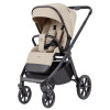 Carrello Omega Plus CRL-6540/1 - дитяча коляска 2 в 1, всесезонний візочок з ліхтариком LED, термолюлька, регулювання люльки по висоті, великі колеса, телескопічна ручка • Solar Beige