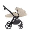 Carrello Omega Plus CRL-6540/1 - дитяча коляска 2 в 1, всесезонний візочок з ліхтариком LED, термолюлька, регулювання люльки по висоті, великі колеса, телескопічна ручка • Solar Beige