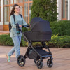 Carrello Omega Plus CRL-6540/1 - дитяча коляска 2 в 1, всесезонний візочок з ліхтариком LED, термолюлька, регулювання люльки по висоті, великі колеса, телескопічна ручка • Solar Beige