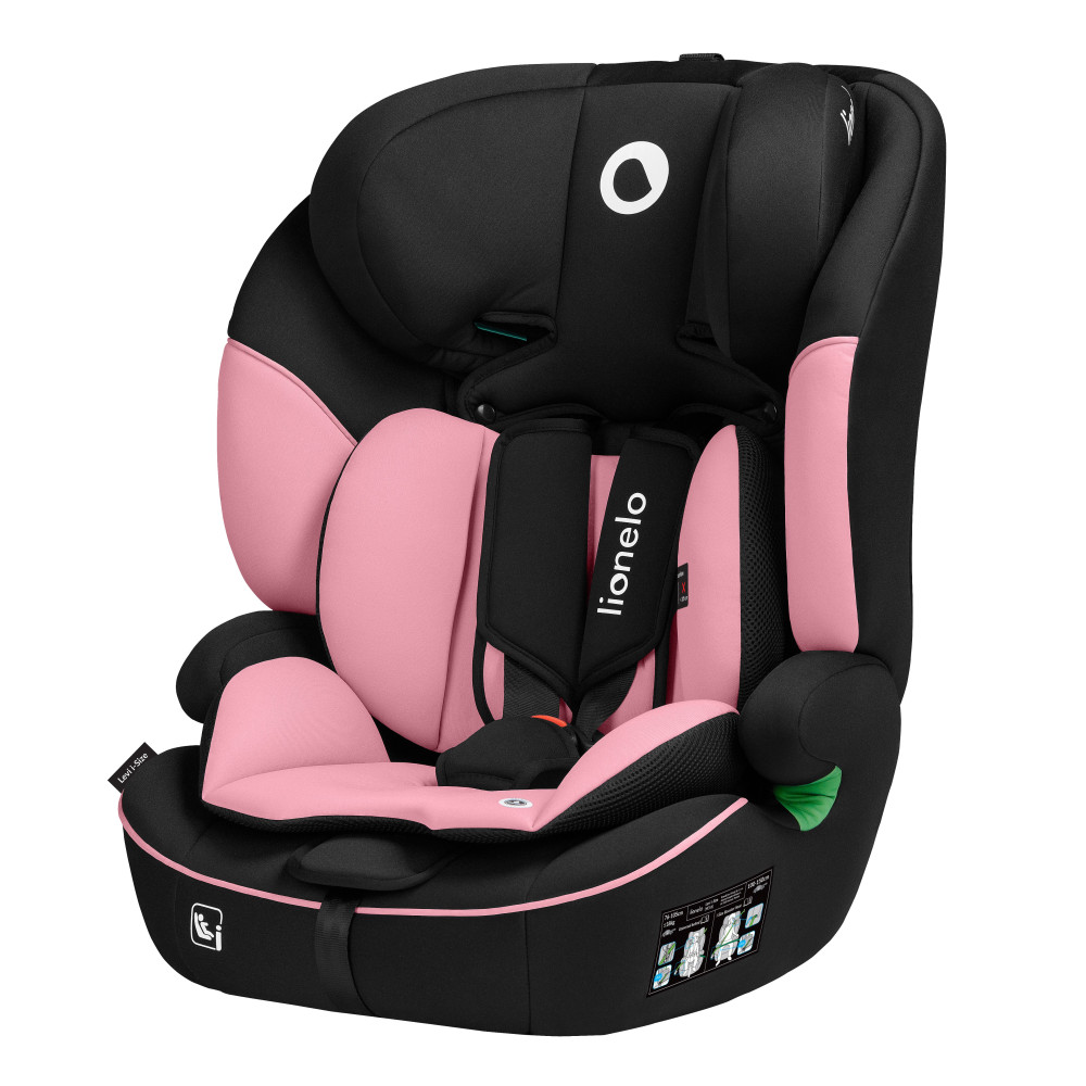 Lionelo Levi I-Size - автокрісло для дітей (від 2 до 12 років / 76 - 150 см), трансформується в бустер • Pink Baby