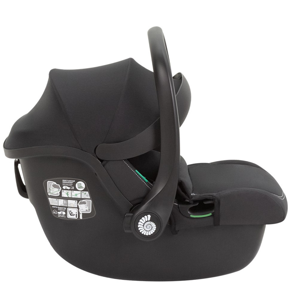 Carrello Ammonite - автокресло для новорожденного i-Size CRL-8801 с базой Isofix CRL-8802, автолюлька (0 - 15 месяцев / 40 - 87 см) • Absolute Black