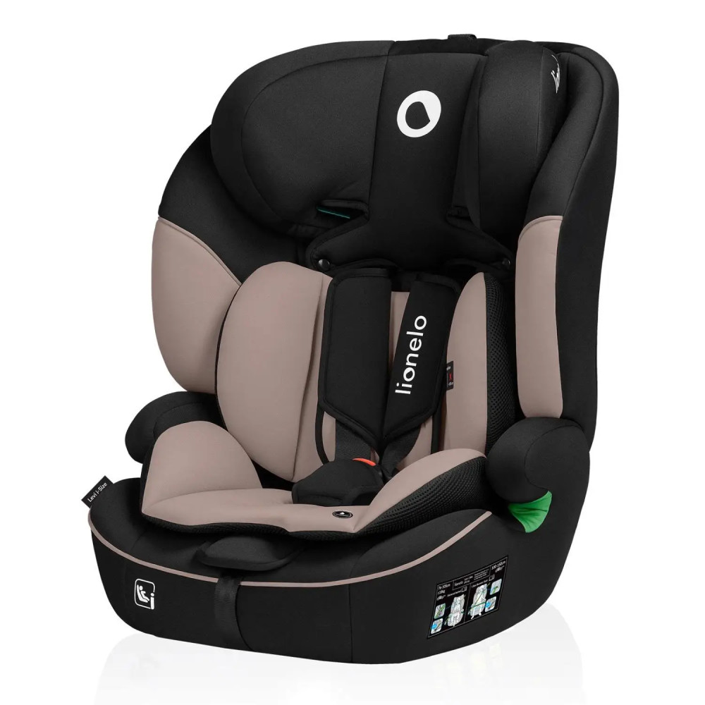 Lionelo Levi I-Size - автокресло для детей (от 2 до 12 лет / 76 - 150 см), трансформируется в бустер • Beige Latte