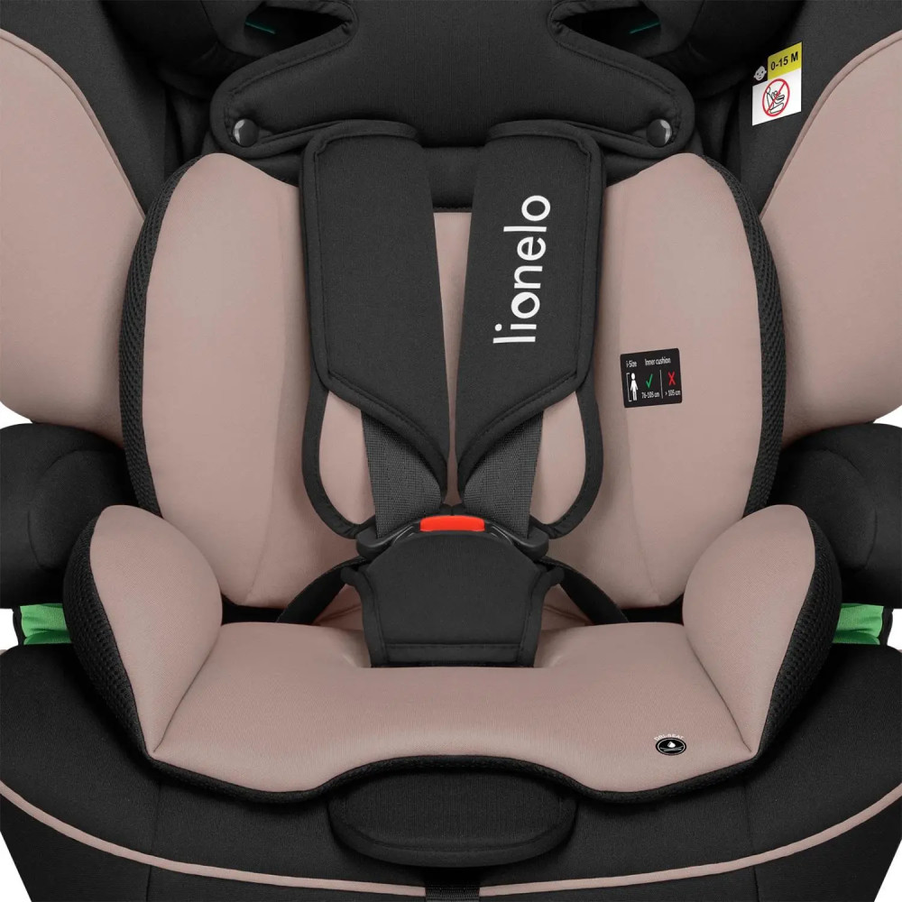Lionelo Levi I-Size - автокресло для детей (от 2 до 12 лет / 76 - 150 см), трансформируется в бустер • Beige Latte