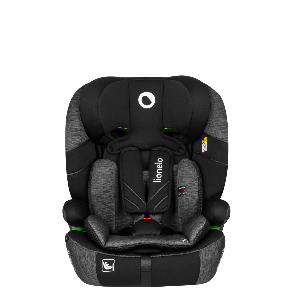 Lionelo Levi One I-Size - автокресло для детей (от 2 до 12 лет / 76 - 150 см), трансформируется в бустер • Black Grey