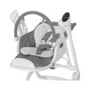 Carrello Triumph CRL-10302 - стільчик для годування з сенсорною панеллю, шезлонг, гойдалка з автоматичним безшумним рухом (живлення від мережі та батарейок, пульт ДК, таймер, 2 колеса) • Palette Grey