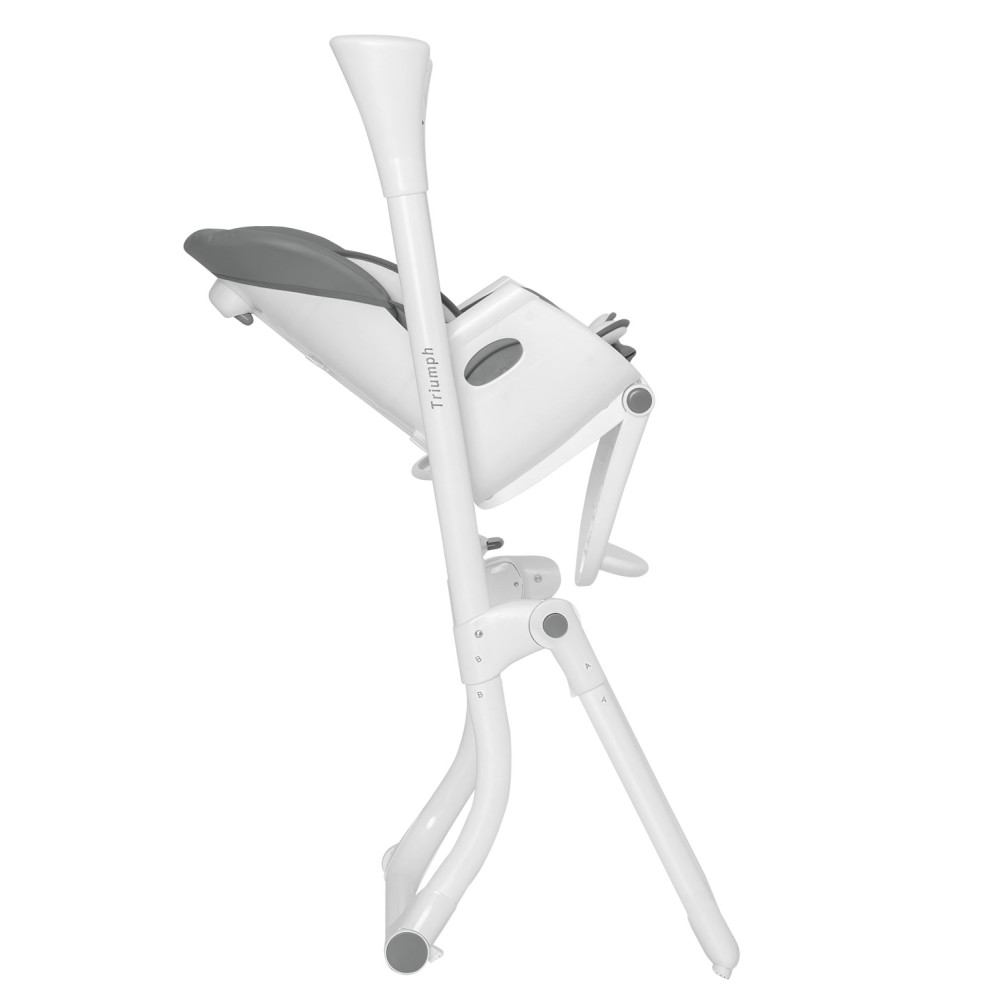Carrello Triumph CRL-10302 - стільчик для годування з сенсорною панеллю, шезлонг, гойдалка з автоматичним безшумним рухом (живлення від мережі та батарейок, пульт ДК, таймер, 2 колеса) • Palette Grey