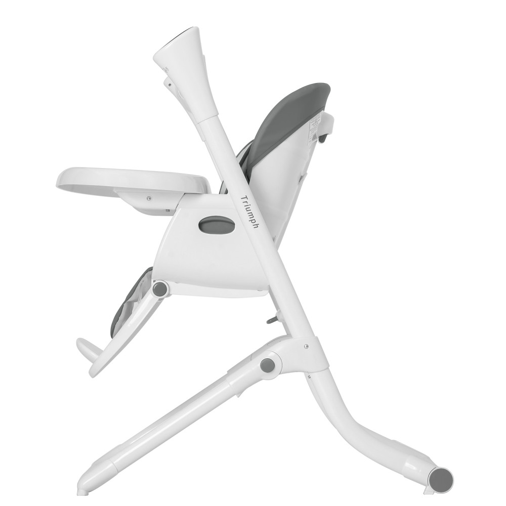 Carrello Triumph CRL-10302 - стільчик для годування з сенсорною панеллю, шезлонг, гойдалка з автоматичним безшумним рухом (живлення від мережі та батарейок, пульт ДК, таймер, 2 колеса) • Palette Grey