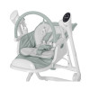 Carrello Triumph CRL-10302 - стульчик для кормления с сенсорной панелью, шезлонг, качели с автоматическим бесшумным движением (питание от сети и батареек, пульт ДУ, таймер, 2 колеса) • Olive Green