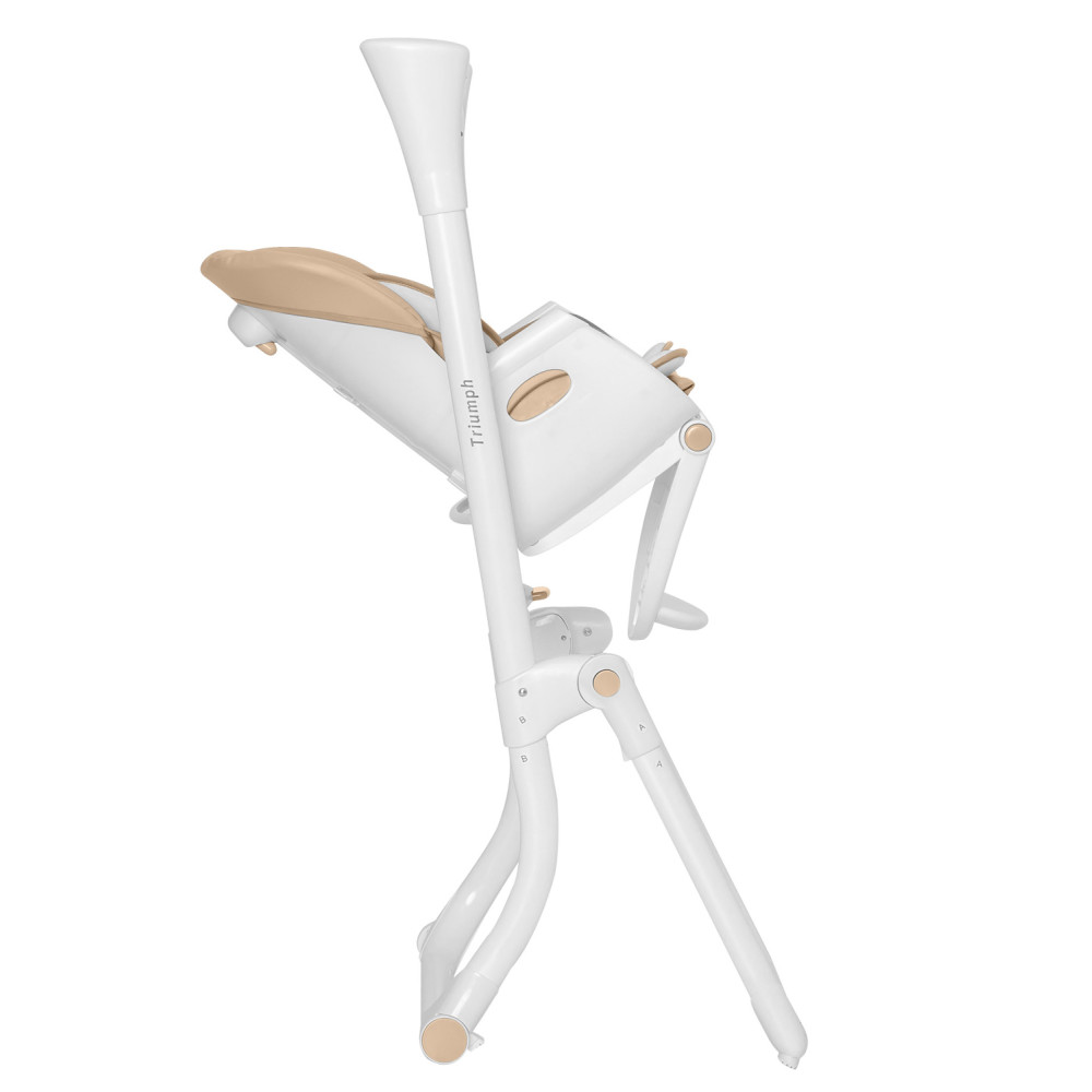 Carrello Triumph CRL-10302 - стільчик для годування з сенсорною панеллю, шезлонг, гойдалка з автоматичним безшумним рухом (живлення від мережі та батарейок, пульт ДК, таймер, 2 колеса) • Cocoa Brown