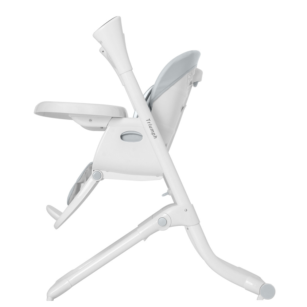 Carrello Triumph CRL-10302 - стільчик для годування з сенсорною панеллю, шезлонг, гойдалка з автоматичним безшумним рухом (живлення від мережі та батарейок, пульт ДК, таймер, 2 колеса) • Cloud Grey