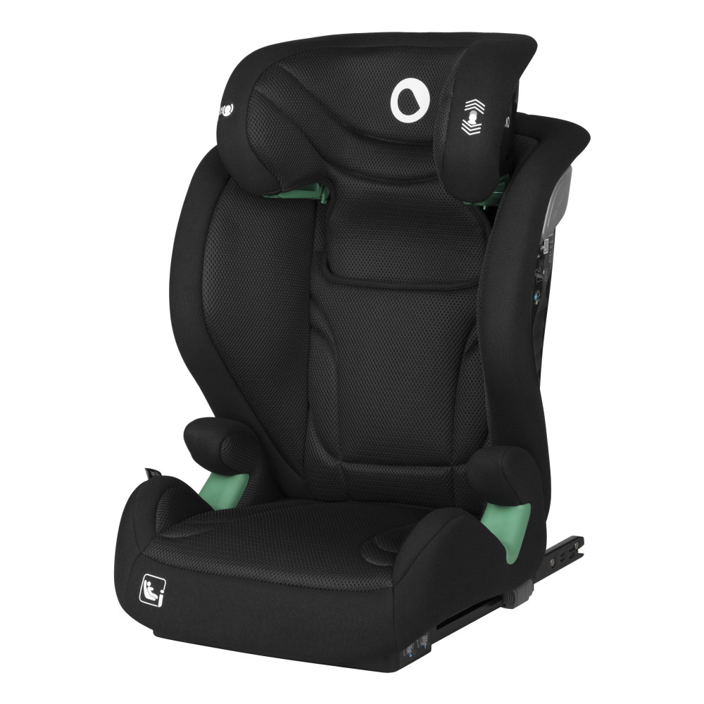 Lionelo Igo i-Size - автокрісло для дітей (від 3 до 12 років / 100 - 150 см), трансформується в бустер, додатковий бічний захист • Carbon Black