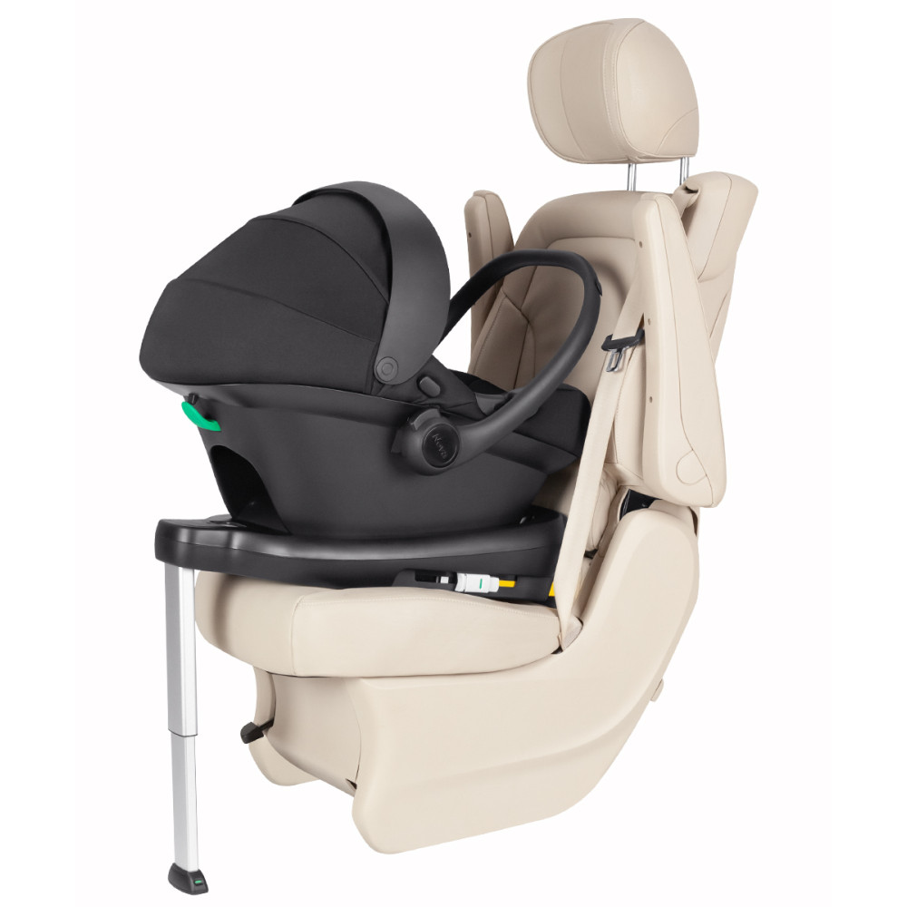 Carrello Nova - автокрісло для новонародженого i-Size CRL-16101 з базою Isofix CRL-16102, автолюлька (0 - 15 місяців / 40 - 87 см) • Black Line