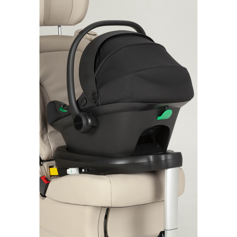 Carrello Nova - автокрісло для новонародженого i-Size CRL-16101 з базою Isofix CRL-16102, автолюлька (0 - 15 місяців / 40 - 87 см) • Black Line